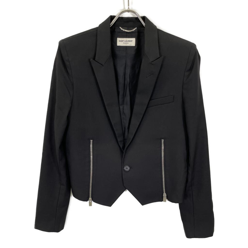 SAINT LAURENT PARIS 213Stainless Steel Black Spencer Jacket 315806 Jacket 44 blackUsed