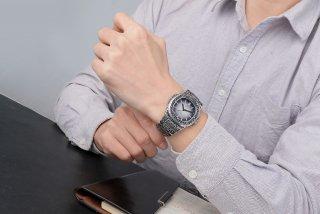 [TANDY] TANDY Engraved Line Men's Metal Watch T-6295