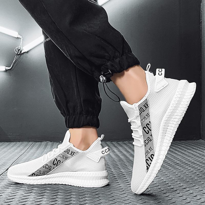 Nuove scarpe sportive casual traspiranti in rete intrecciata a maglia estiva per la corsa, taglie grandi, scarpe da ginnastica