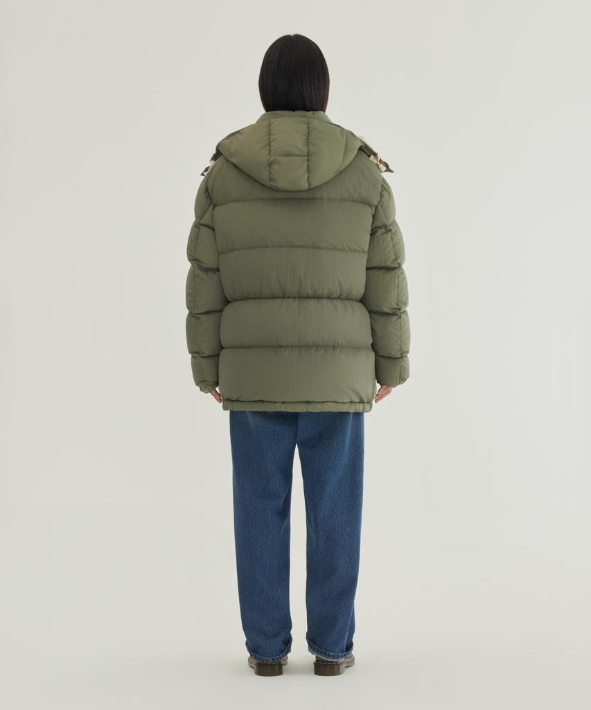 COVERNAT Detachable Hooded Mid Down Jacket Olive