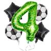 5pcs 40inch Pixel Number Balloons Set/Soccer Theme Birthday Balloons with Helium Valve/Aluminum Film Material/Ideal for Birthday