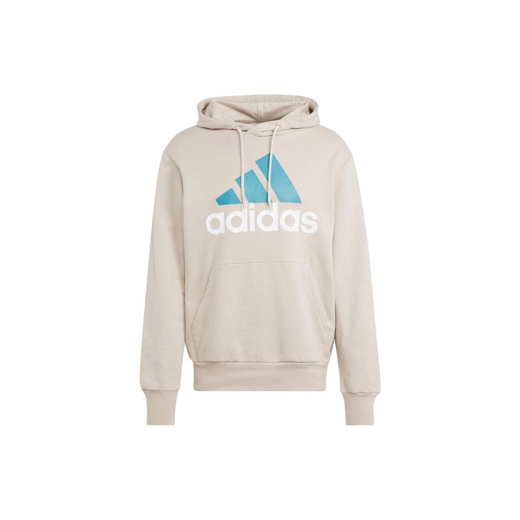 Adidas Alphabet Logo Print Long Sleeve Hoodie Men Tops Beige IJ8584