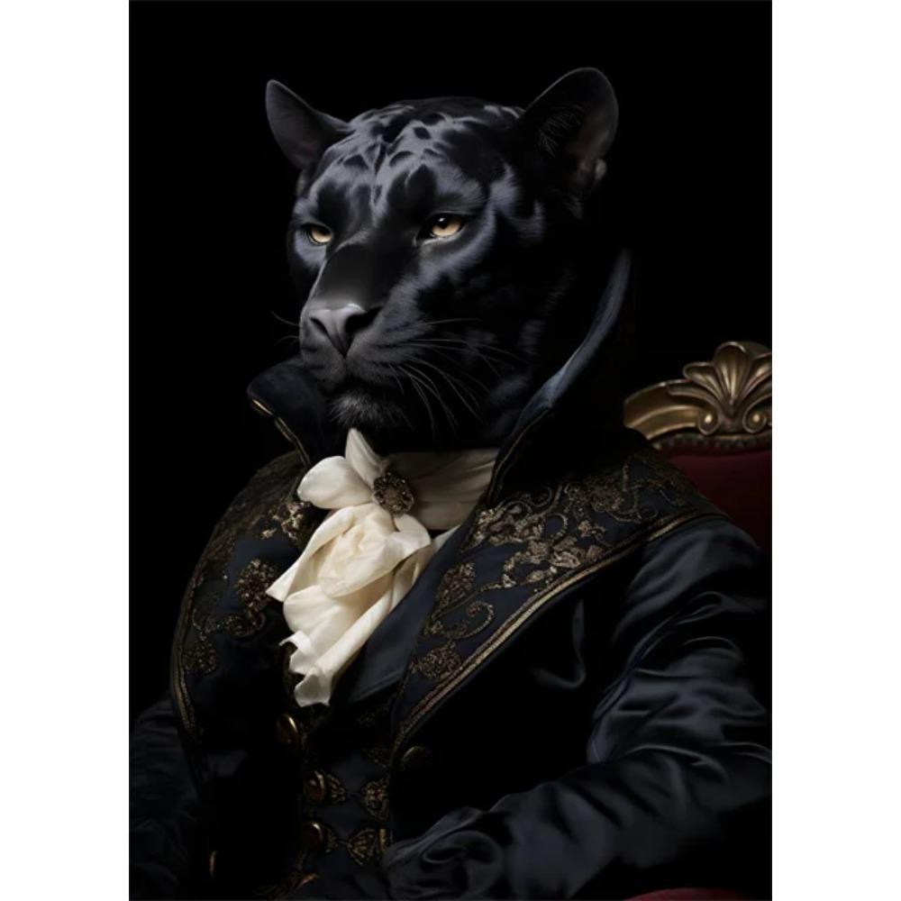 Aristokratyczne Zwierzęta Portret Plakaty i Druki Sztuka Vintage Malarstwo na Płótnie Obrazy na Ścianę do Salonu Dekoracja Domu