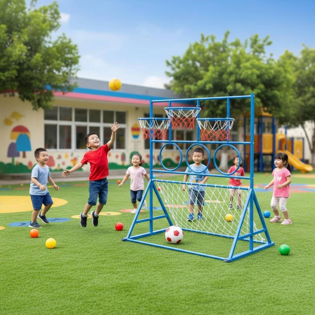 Multi Sport Game Stand 3-in-1 Sports Activity Center Outdoor for Playground