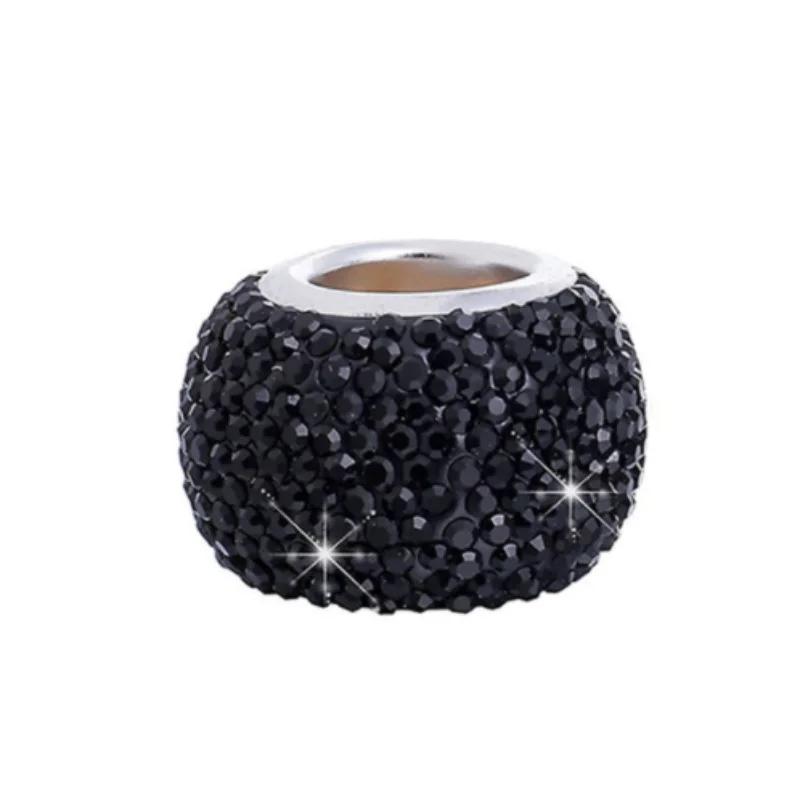 Universal Crystal Rhinestone Car Seat Headrest Ring Collars Decor Charms Diamond Bling Car Interior Accessories For Women Girls