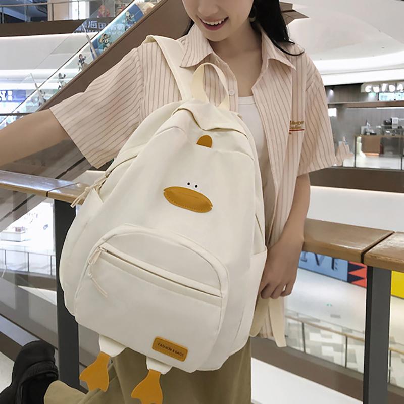 Kinderrucksack Schultasche für Mädchen Jungen Cartoon Ente Kinder Reisetaschen Tragbar Grundschul-Kinderrucksäcke