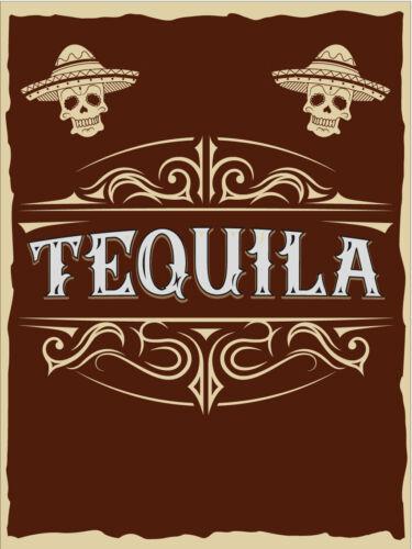 Tequila Western Style Metal Wall Plaque Art Vintage tin sign retro Pub Man CaveAluminum 20x30cm（7.8x11.8inch）