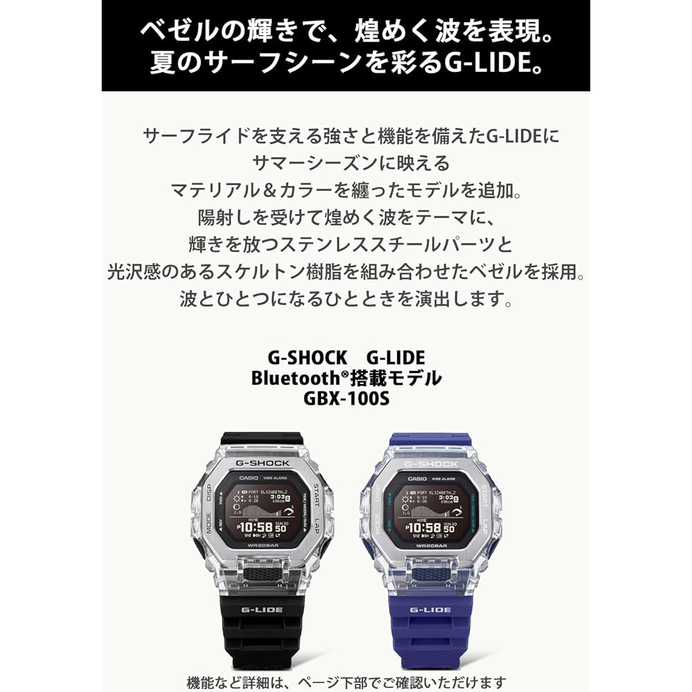 Casio G-Shock G-Lide Bluetooth Men's Watch Black Eco-Friendly Material GBX-100S-1JF