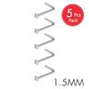 5Pcs CZ Gem Stainless Steel Nose Piercing Stud Crystal Nariz Body Jewelry S L Bone Shape Nostril Rings for Women Girl 20g 0.8mm