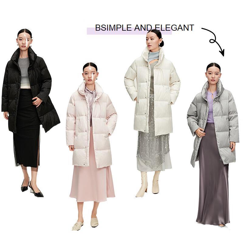 Damska kurtka puchowa Elle o średniej długości w stylu chińskim z kaczym puchem