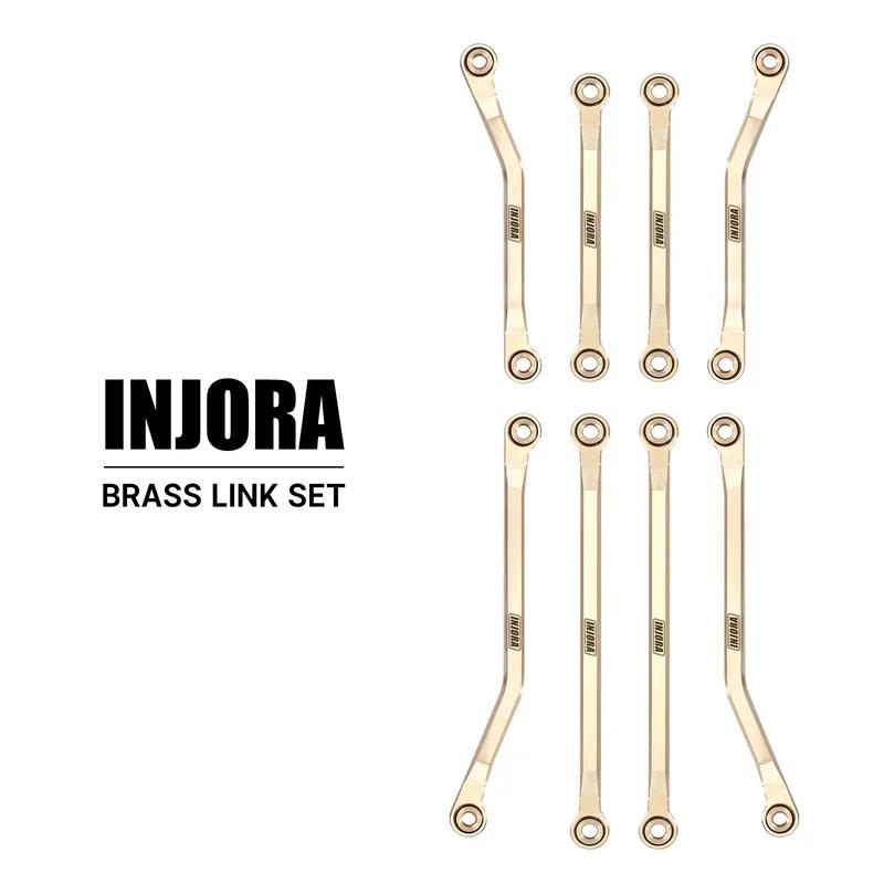 INJORA 42g Brass High Clearance Chassis Links Set for 1/18 RC Crawler TRX4M Defender Bronco Upgrade Parts (4M-40)