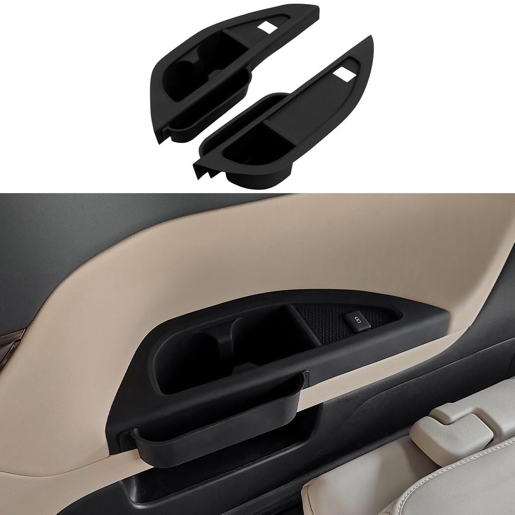 FDAIUN Car 3rd Row Seat Cup Holder Coaster Silicone Pad Car Door Storage Box Compatible with Toyota Alphard 40 Series Vellfire 40 Series June 2023