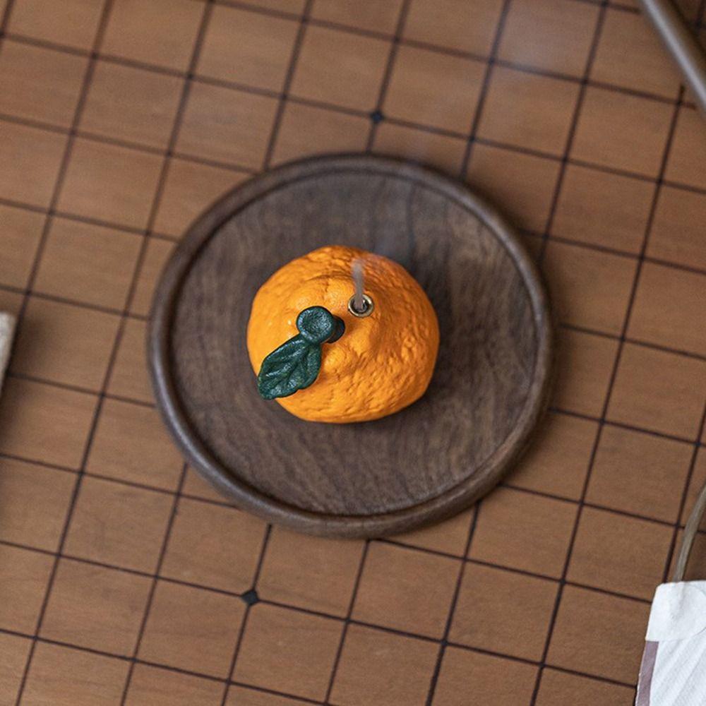 Practical Ugly Orange Incense Holder Good Luck Ceramic Incense Stick Holder  Indoor