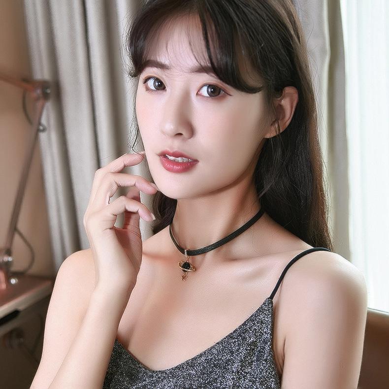 Choker Neckchain Collar Black Sexy Neckband Collar Chain Female Fashion Personality Street Fashion Jewelry