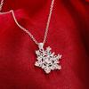 Necklace Pendant Silver 925 Chain Snowflake Gift