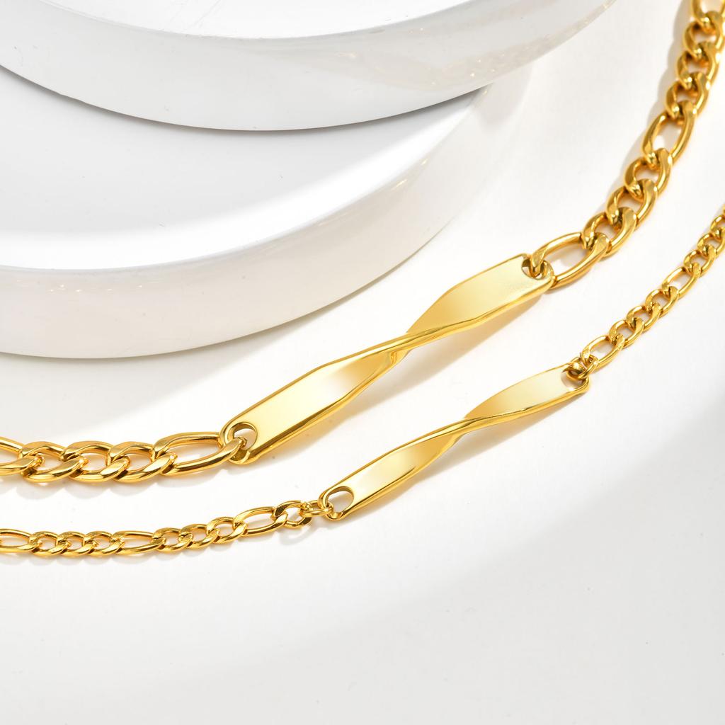 Stainless Steel Mobius Bracelet for Women Men,Minimalist NK Chain Couple Bracelets,Couple Jewelry Gift for Lover