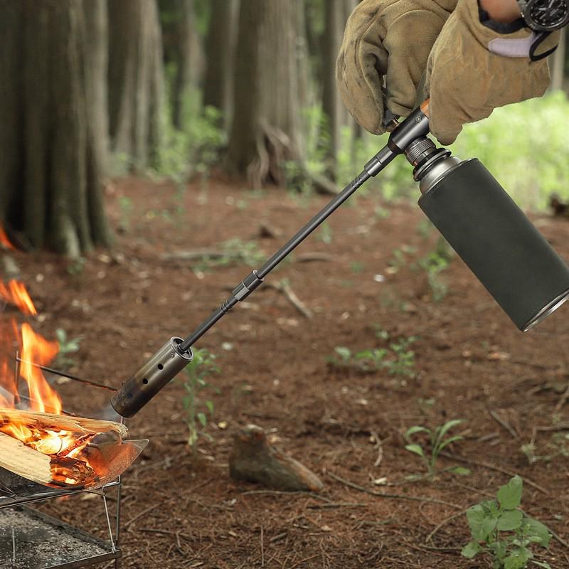 Portable Stainless Steel Camping Flamethrower with Detachable Handle