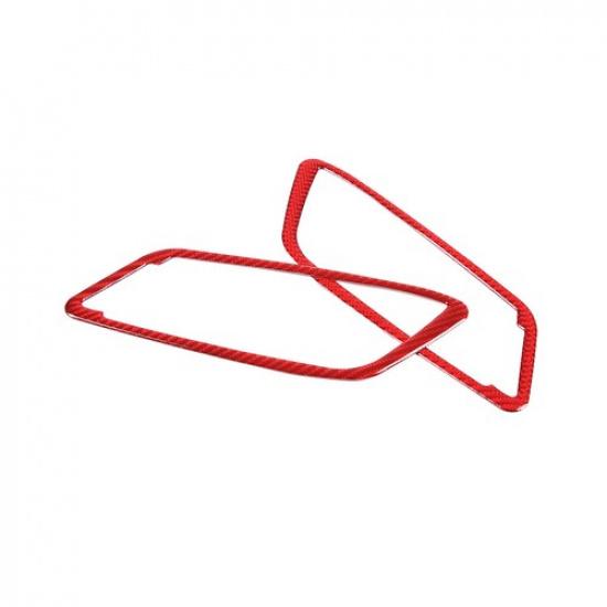 Red Carbon Fiber Inner Door Handle Frame Trim Cover For Toyota Supra A90 19-22