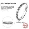 925 Sterling Silver Vintage Oxidized Filigree Band Ring Celtic Scrollwork Stackable Ring Retro Jewelry Gift for Women & Men