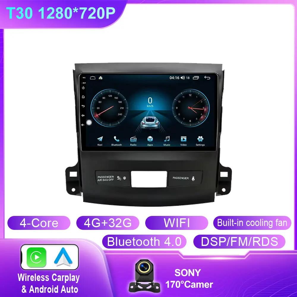 Android Car Radio Multimidia Player For Mitsubishi Outlander Xl 2 2005-2012 For Citroen C-Crosser For Peugeot 4007 2007-2013 DSP