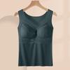 Large size lace ice silk underwear women's integrated fixed cup ring non-marking gathering anti-sagging sports vest bra cover