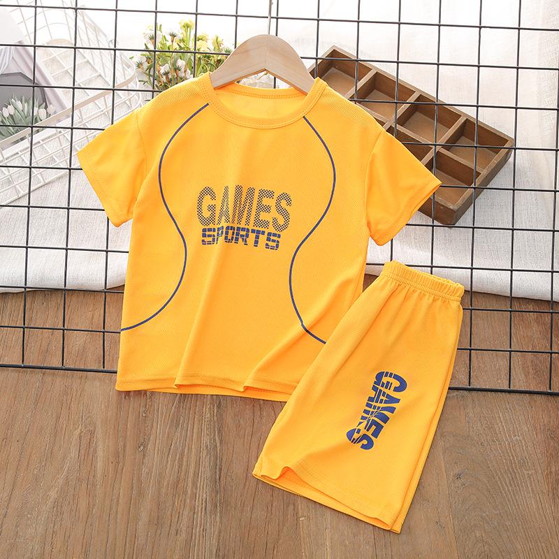 Schnelltrocknendes Sportset für Jungen: Sommer Unisex Basketball & Fußball Uniform, Mittel/Groß Kurzarm