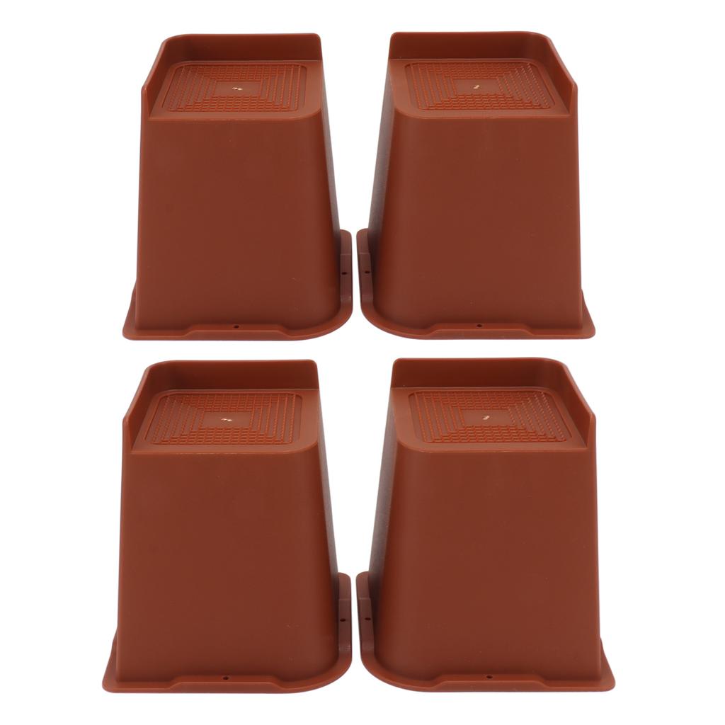 4PCS Heavy Duty Bed Chair Riser L Shaped 6in Anti Slip Furniture Extra Raiser for Bedroom