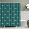 Green Shower Curtain With Skateboard Patternwaterproof Fabric For Bathroom Decor Perfect Gift Idea!