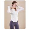 Women's Nude Sports Jacket, Full-zip Slim-fitting Jacket, Running Casual Hooded Fitness Yoga Wear, Long-sleeved Top