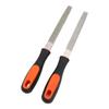 2 Pcs Metal File 6 Inch Alloy Steel Flat Hand Metal File with Anti Slip Handle for Deburring Trimming Chamfering