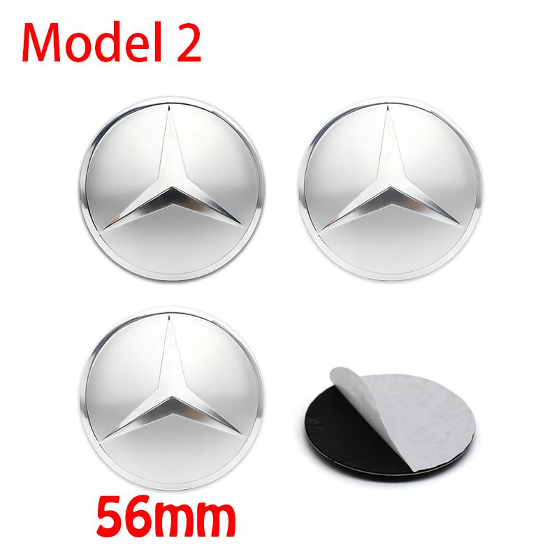 4Pcs 56mm 60mm 65mm Car Wheel Stickers Center Hub Cap Car Emblem Badge Decal For Mercedes Benz AMG W204 W205 W210 W211 W212 W213