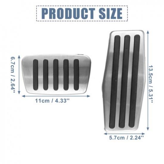 Pack of 2 For Buick LaCrosse 10-16 Brake Pedal Pad Gas Accelerator Pedal Cover