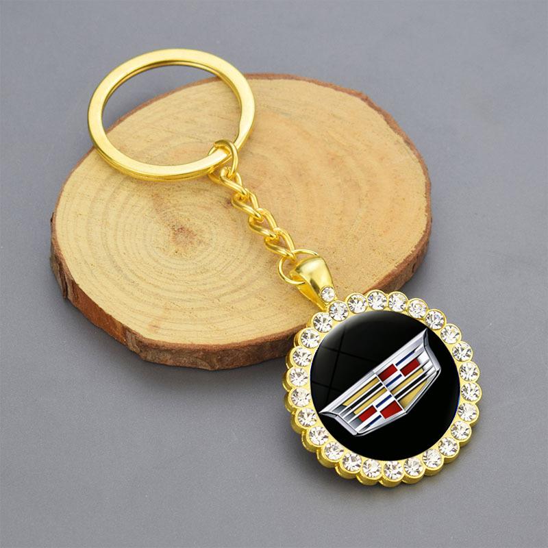 Car Keyring Cadillac Bling Keychain Crystal Rhinestone For CT4 CT5 XT4 XT5 XT6 ATS CTS XTS Auto Fashion Accessories (3 Colors) Svagd99 9v