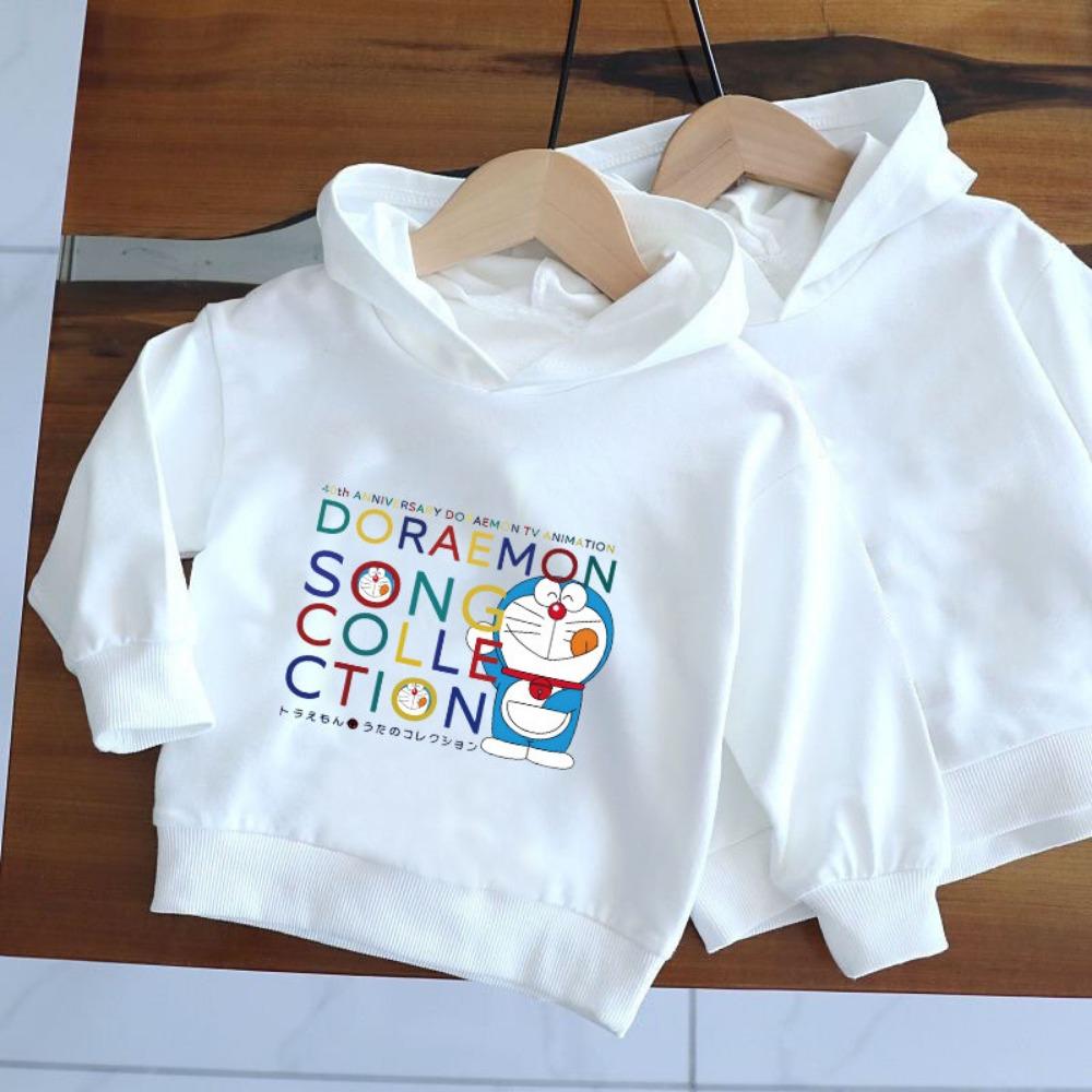 

Pure Cotton Long Sleeve Hoodie for Children Spring Autumn Thin Outerwear Girls Boys Baby Clothes Cartoon Pattern All Seasons 100