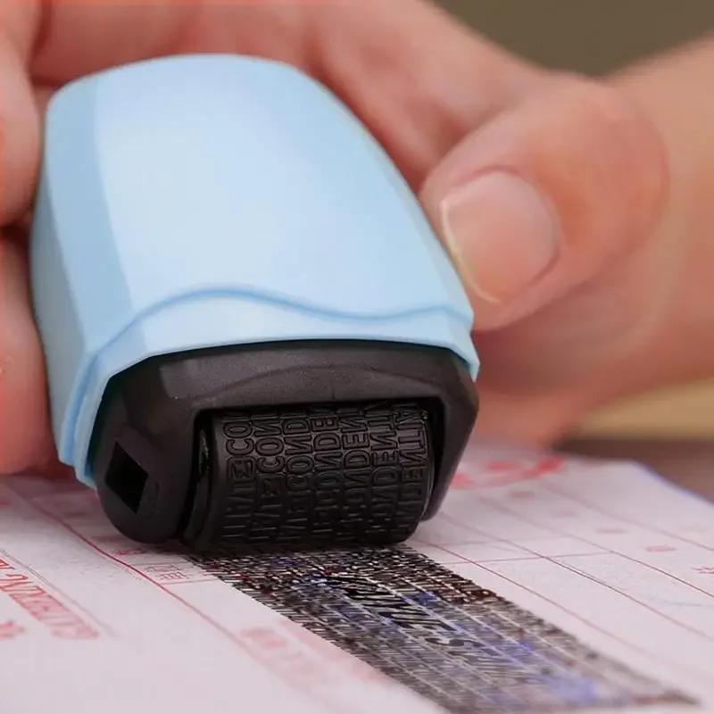 

Privacy Stamp Roller Reusable Ink Address Eraser Roller for Privacy Protection Easy Using Security Stamp for Bills Tax Documents