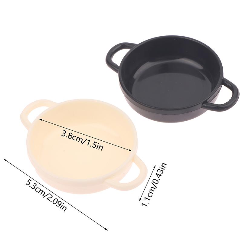 5Pcs 1/12 Dollhouse Simulation Soup Pot Model Dollhouse Miniature Kitchen Cookware Decoration Dolls House Accessories