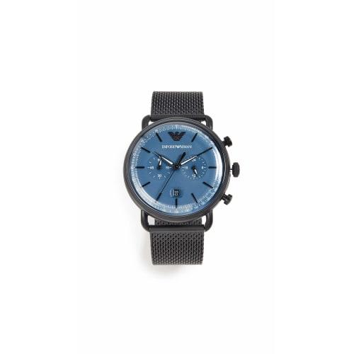 

Emporio Armani Men s Aviator AR11201 Black Stainless-Steel Quartz Dress Watch