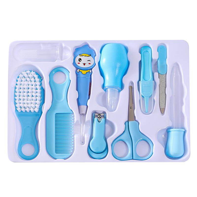 10-Piece Baby Care Set: Ear Pick, Nail Clipper, Nail File, Medicine Feeder.