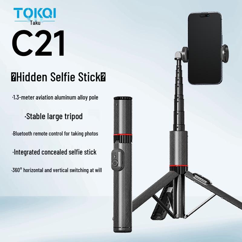 

TOKQI C21 Portable Selfie Stick & Tripod for Mobile Photography and Live Streaming