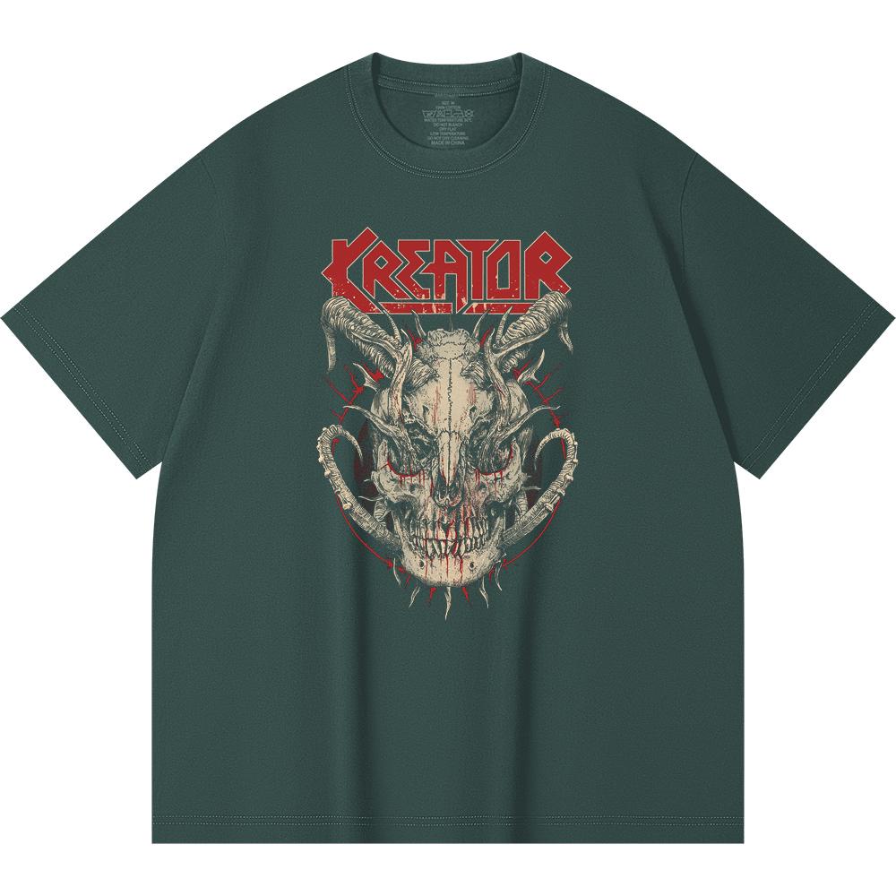230 Gsm 100% Cotton Heavy Metal T-Shirt  Rock Band Popular Music Print Unisex Heavy Cotton T Shirt