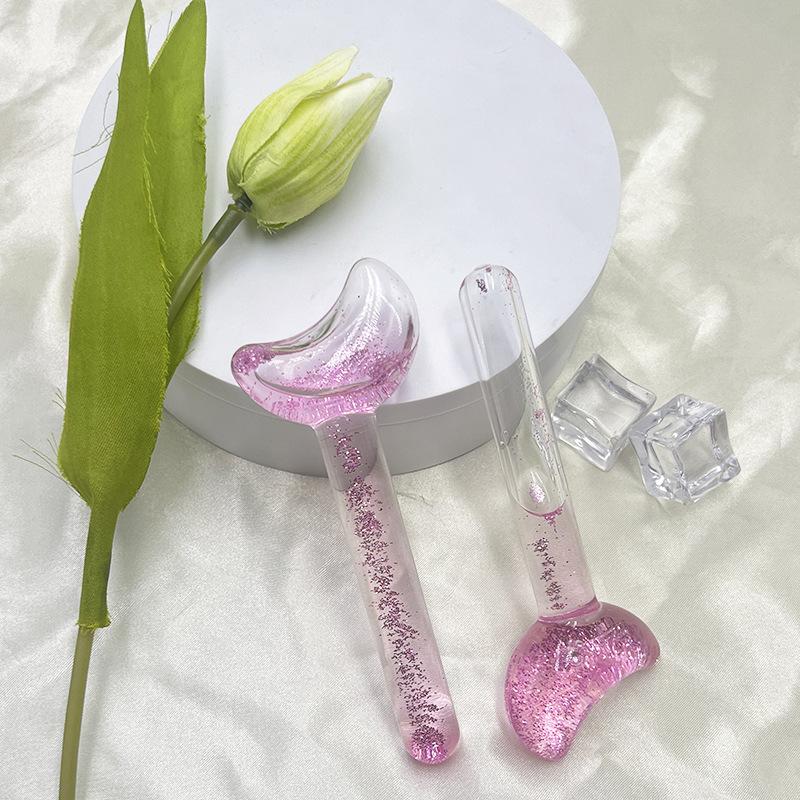 1Pcs Ice Wave Beauty Spherical Cooling Moon Ice Hockey Female Face Roller Compression Ice Hockey Eye Massage Frozen Ball Tool