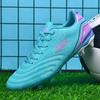 Youth Adult Soccer Cleats TF Turf Shoes Grass Artificial Field Training Competition Low Cut Synthetic Leather