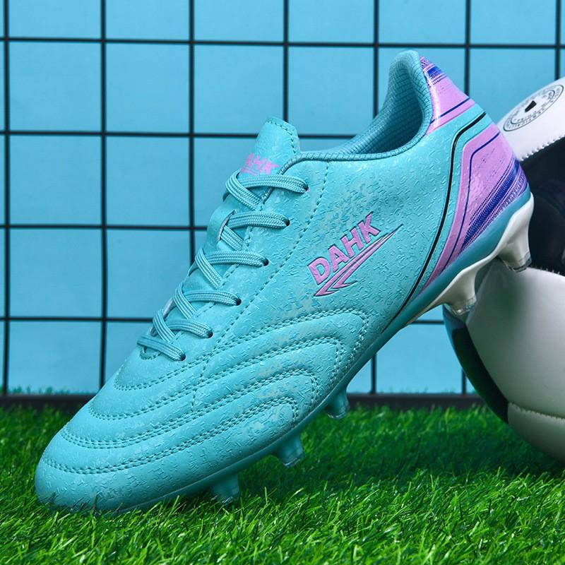 Youth Adult Soccer Cleats TF Turf Shoes Grass Artificial Field Training Competition Low Cut Synthetic Leather