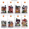 1~6pcs LED Night Light Christmas Ornaments 2025 Luminous Castle Snow House Sculpture Xmas Decoration for Home New Year Navidad