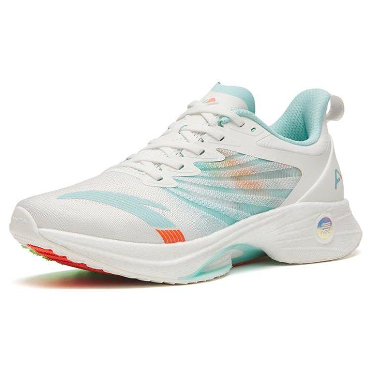 Anta Mach 3.0 Professional Racing Slip Resistant Durable Low Top Running Shoes Men Sneaker White Blue Orange 112325583-4