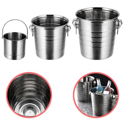 Seau à vin et à bière en acier inoxydable, seau à champagne, à vin et à bière, machine à glaçons pour KTV, bar, cuisine, fête, accessoires de bar