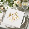 20-100 stuks Mr Mrs papieren servetten Bruiloft Tafeldecoratie Bronzing Cocktail Dessert Wegwerpservet Vrijgezellenfeest Benodigdheden