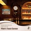 ALREAR Pilot Lounge Sign Aviation Decor Aviator Gifts Airplane Party Decorations Nursery Boys Room Garage Man Cave Wall Art Decor Vintage Metal Signs