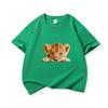 Kids Cotton T Shirt Cute Peeking Lion Cub Print Crew Neck Short Sleeve Tee Casual Breathable Boys Girls Summer Tops