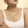 Union Jack Inlaid Diamond Star Pendant Necklace – Women's Luxury Titanium Steel Clavicle Chain